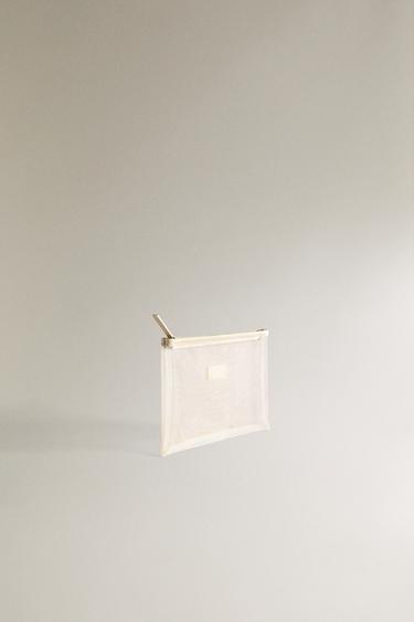 SMALL MESH WASH BAG - Ecru White by Zara - Image 1