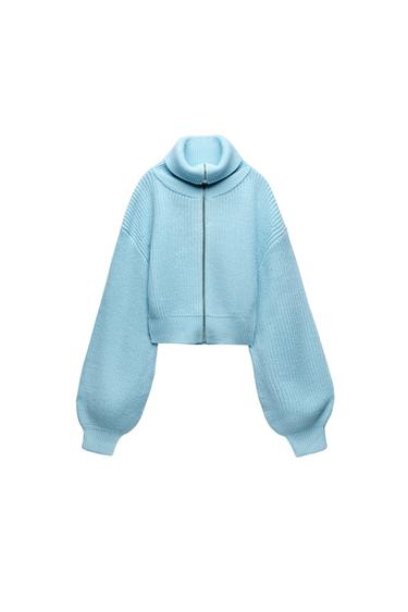 BALLOON SLEEVE KNIT CARDIGAN