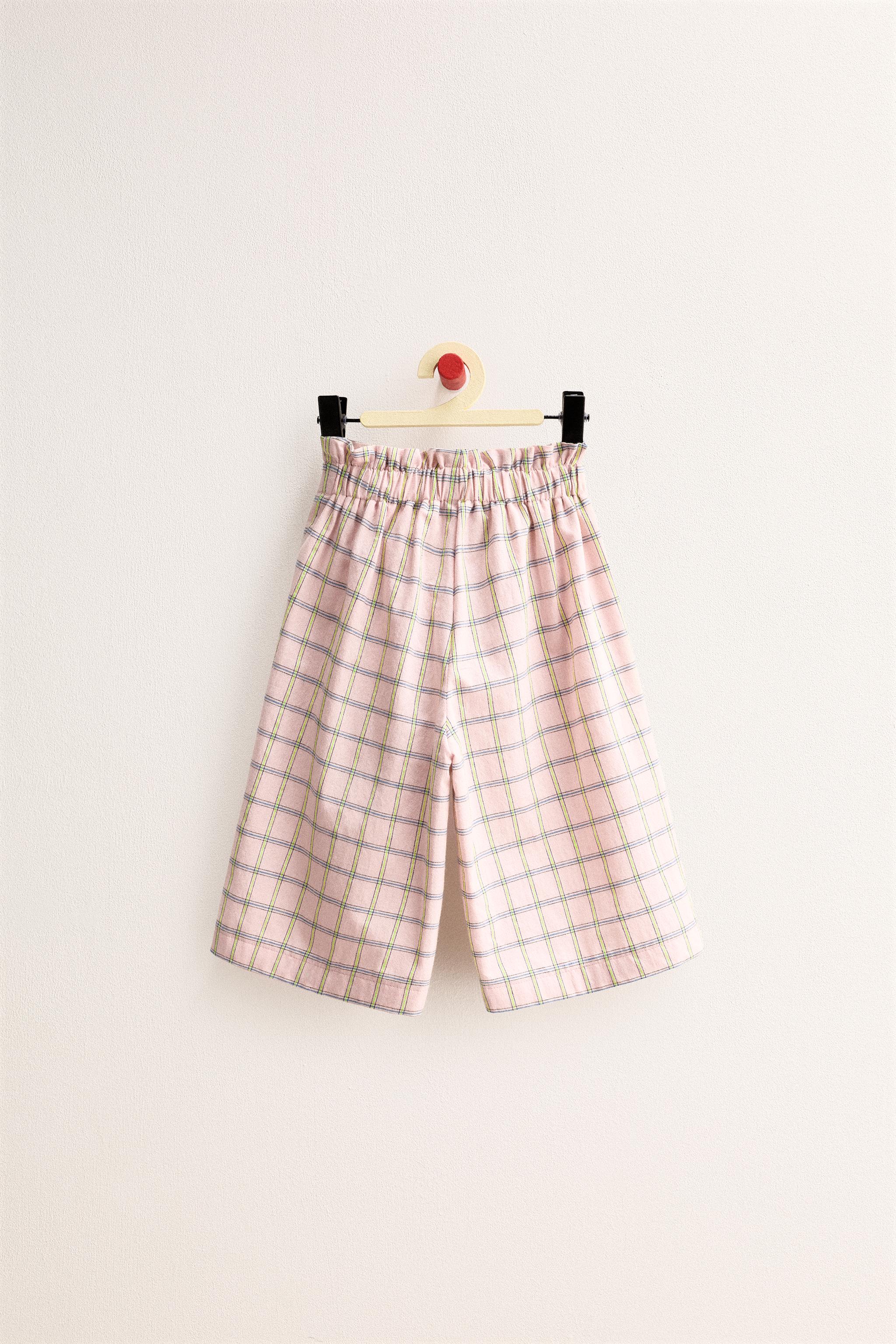 ZARA TIMELESS - PANTALON LARGE À CARREAUX