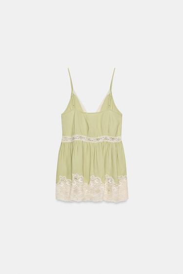 TOP STYLE LINGERIE DENTELLE ZW COLLECTION - Vert pistache de Zara - Image 5