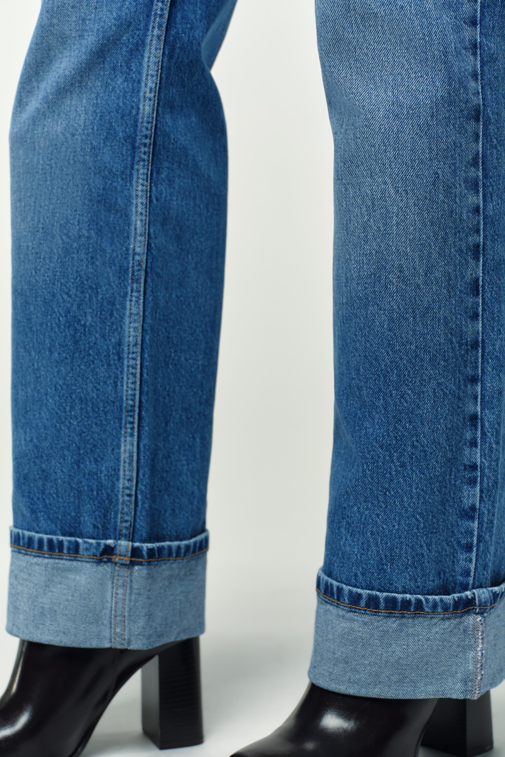 さら JEANS Z.09 STRAIGHT CROSSOVER CINTURA ALTA FULL LENGTH - Índigo