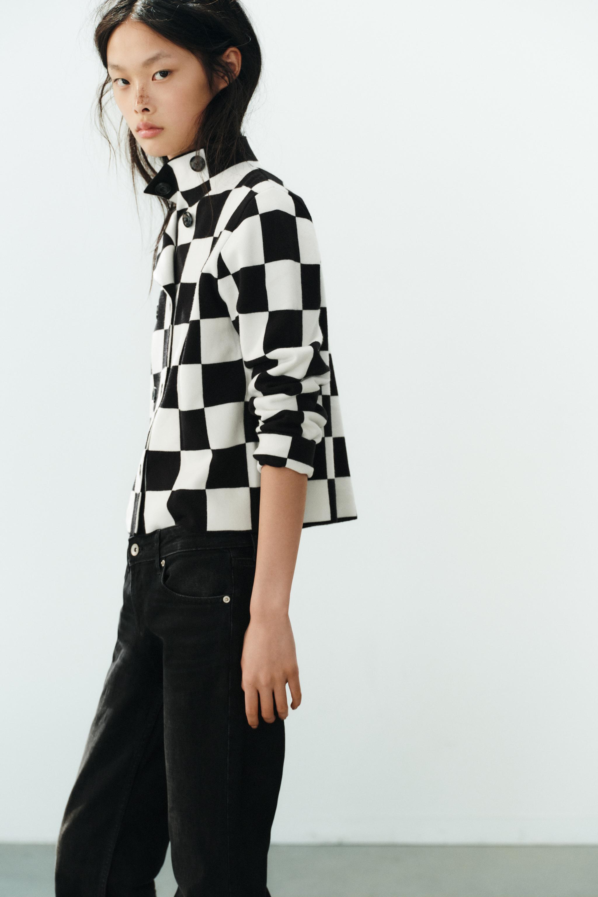 PLAID KNIT JACKET - thumbnail 3