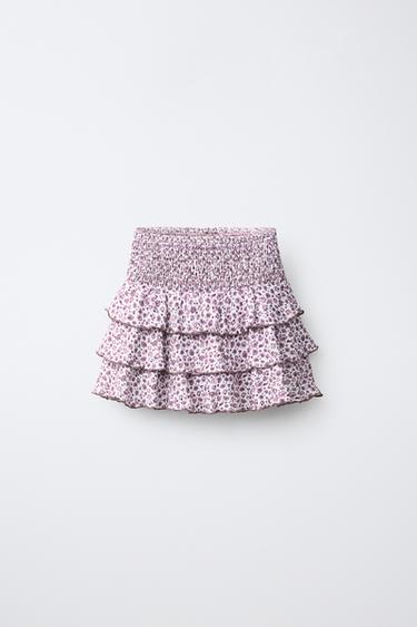 Zara FLORAL SKORT - Pink