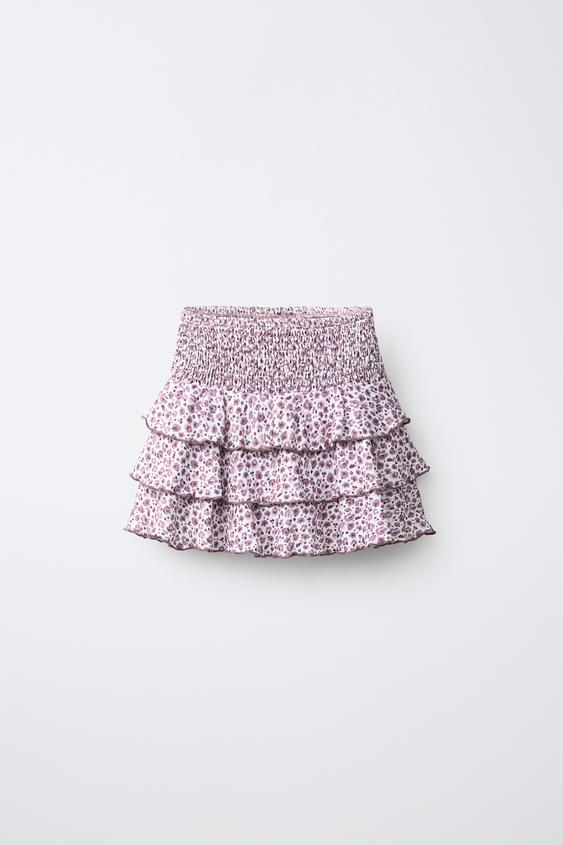 FLORAL BERMUDA SKORT - Pink by Zara - Image 0