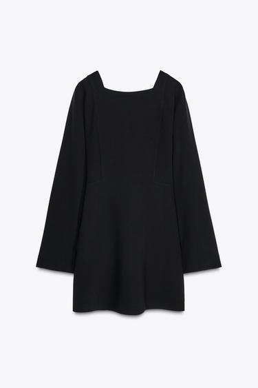 ZW COLLECTION MINI FLARE DRESS - Black by Zara