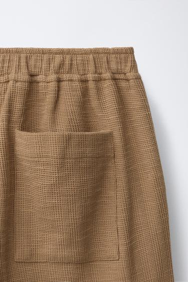 TEXTURED TROUSERS - Caramel by Zara - Image 3