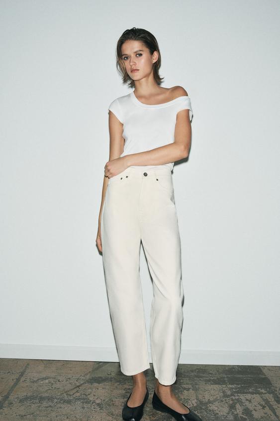 ZW COLLECTION TAPERED MID-RISE JEANS