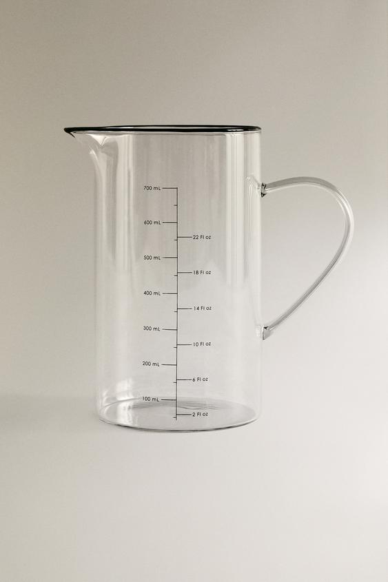BOROSILICATE GLASS MEASURING PITCHER - Black | ZARA Canada