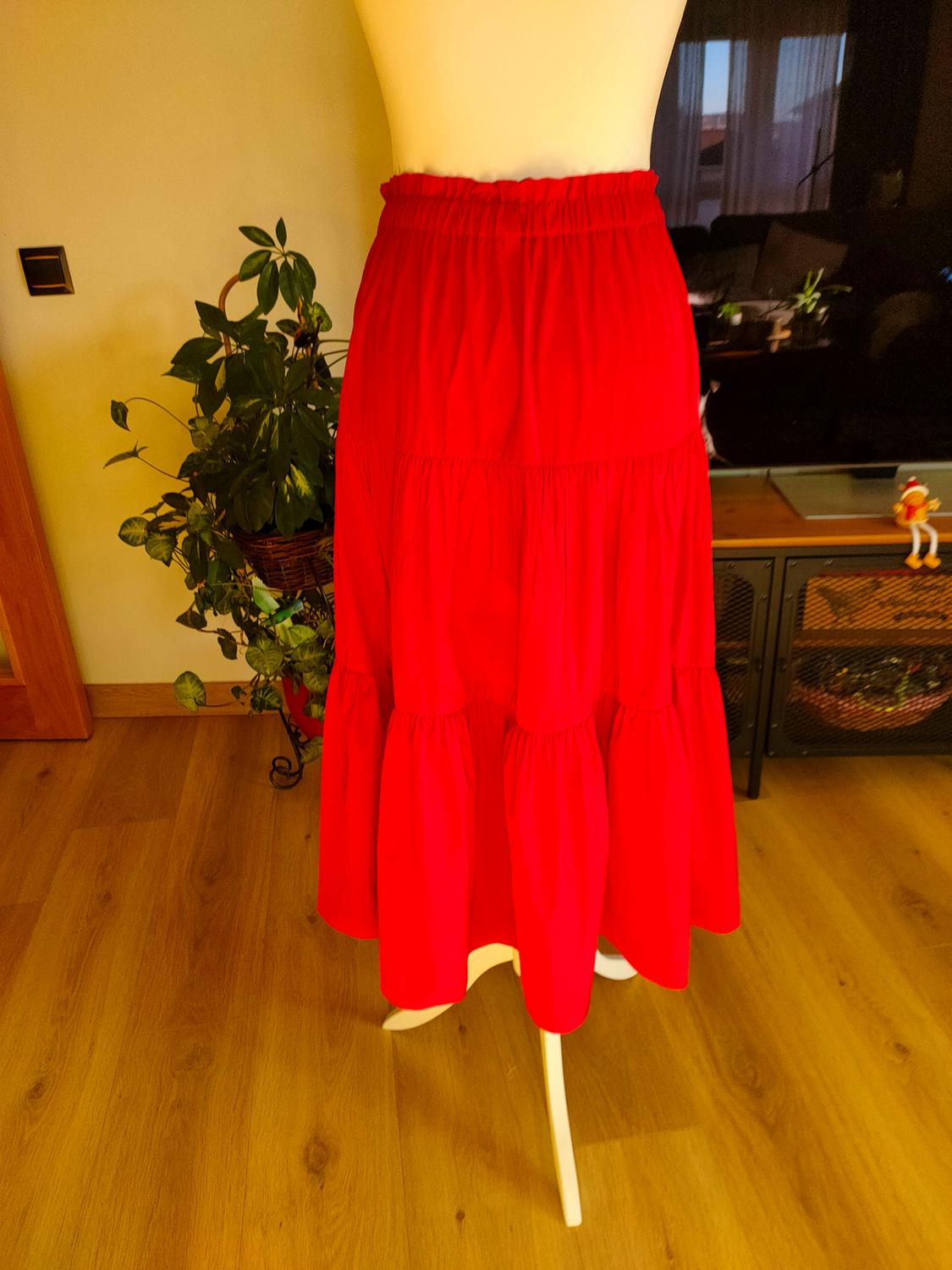 FALDA DE VOLANTES DE LARGO MIDI. - Image 3