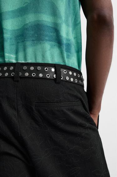 FLORAL EMBROIDERY TROUSERS - Black by Zara - Image 5