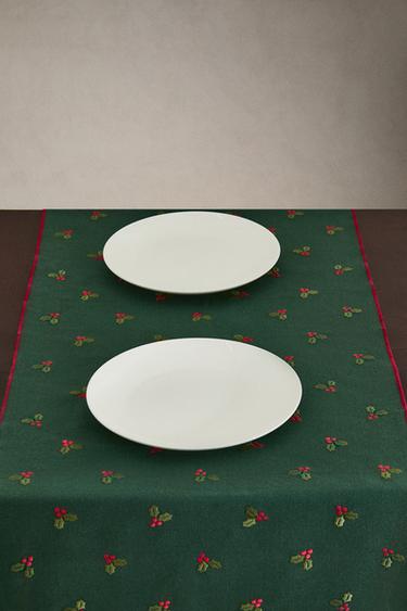 CHEMIN DE TABLE BRINDILLES NOËL - Vert de Zara - Image 1