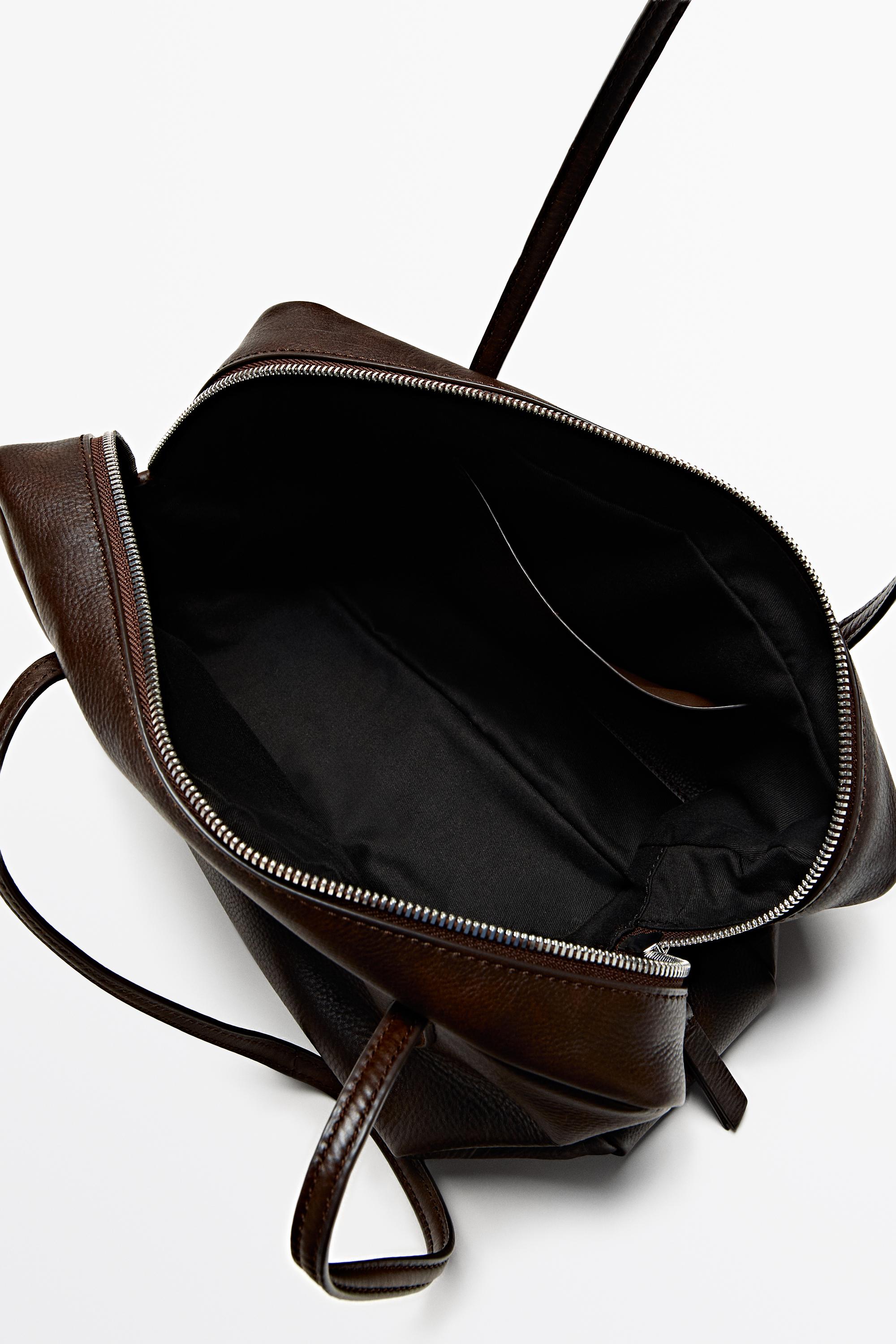 Mini sac duffle en cuir nappa