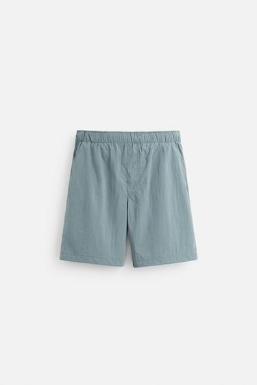 TECHNICAL BERMUDA SHORTS - Blue / Grey by Zara