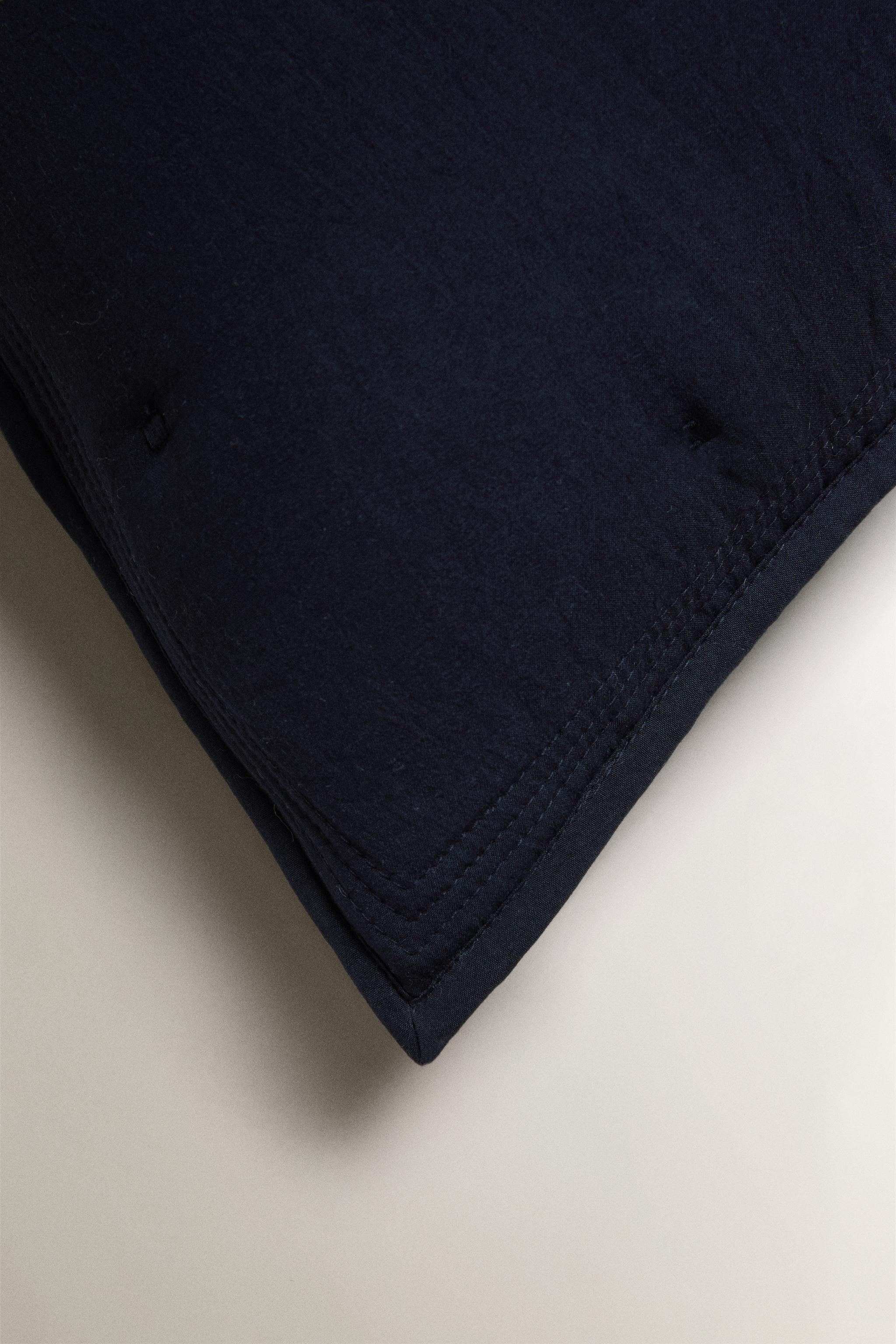 MICROFIBRE THROW PILLOW COVER — MIDNIGHT BLUE