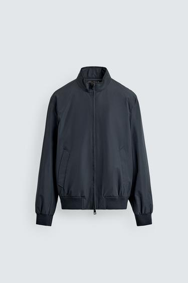 Zara WATER REPELLENT TECHNICAL JACKET - navy
