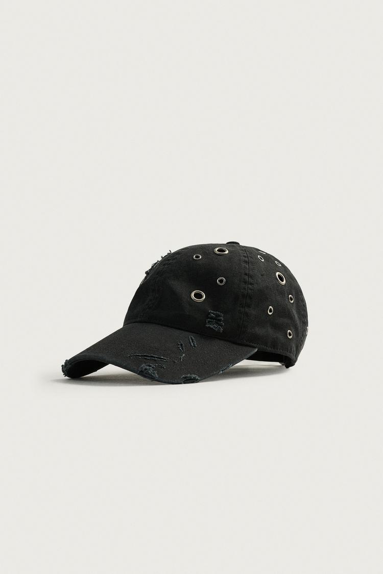 Gorra ojales metalicos lavado
