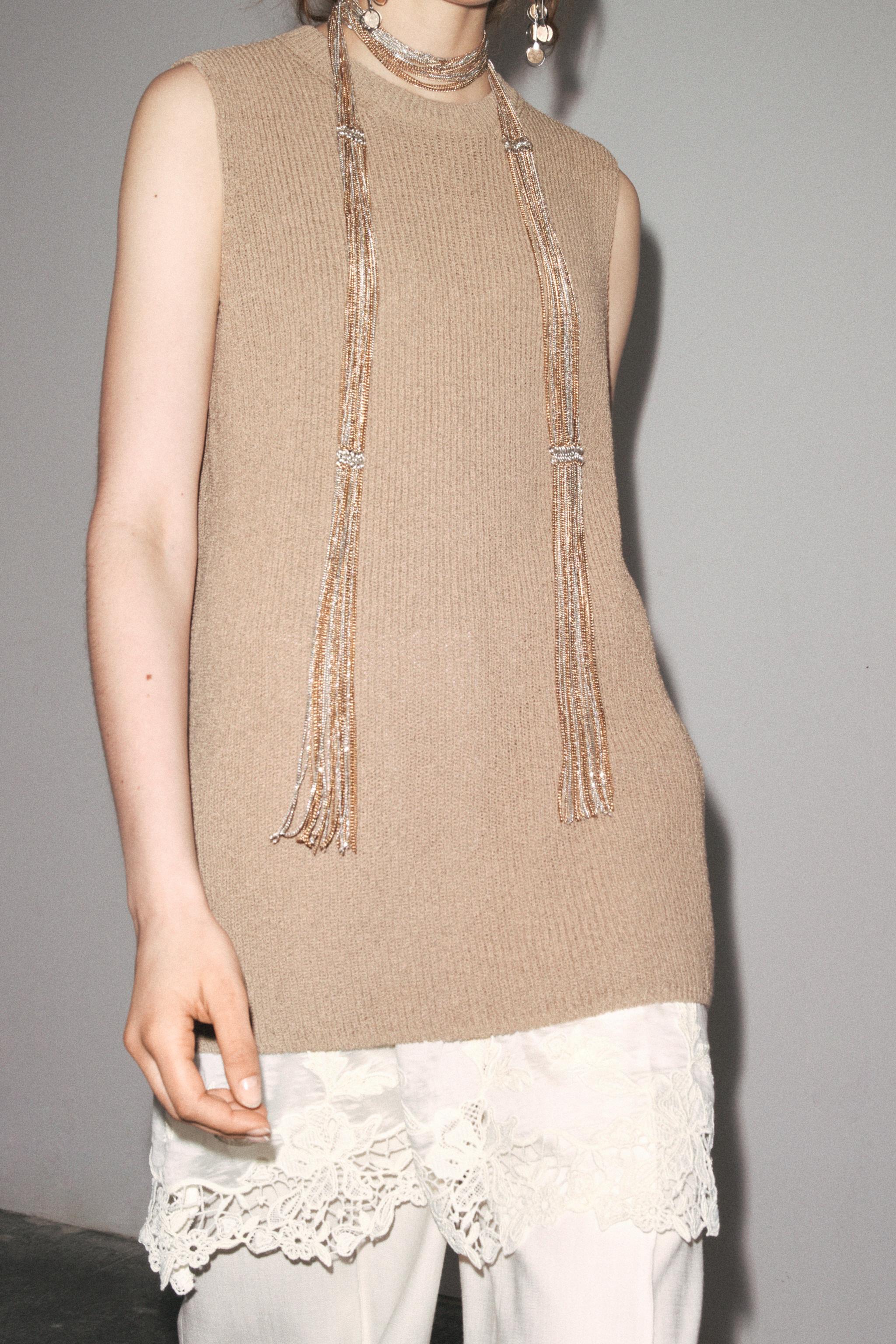 パリコレクション COMBINATION States United ZARA | Sand - DRESS KNIT ワンピース