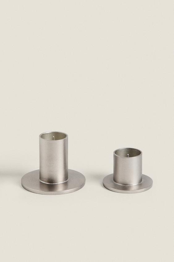 CYLINDRICAL IRON CANDLESTICK P ZARA United Kingdom
