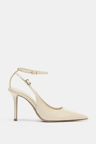 BUCKLE SLINGBACK SHOES - Ecru White by Zara