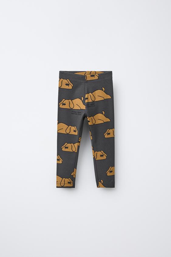 Legging Zara Bleu Marine Imprimé Animal - Taille M, Neuf Avec étiquettes