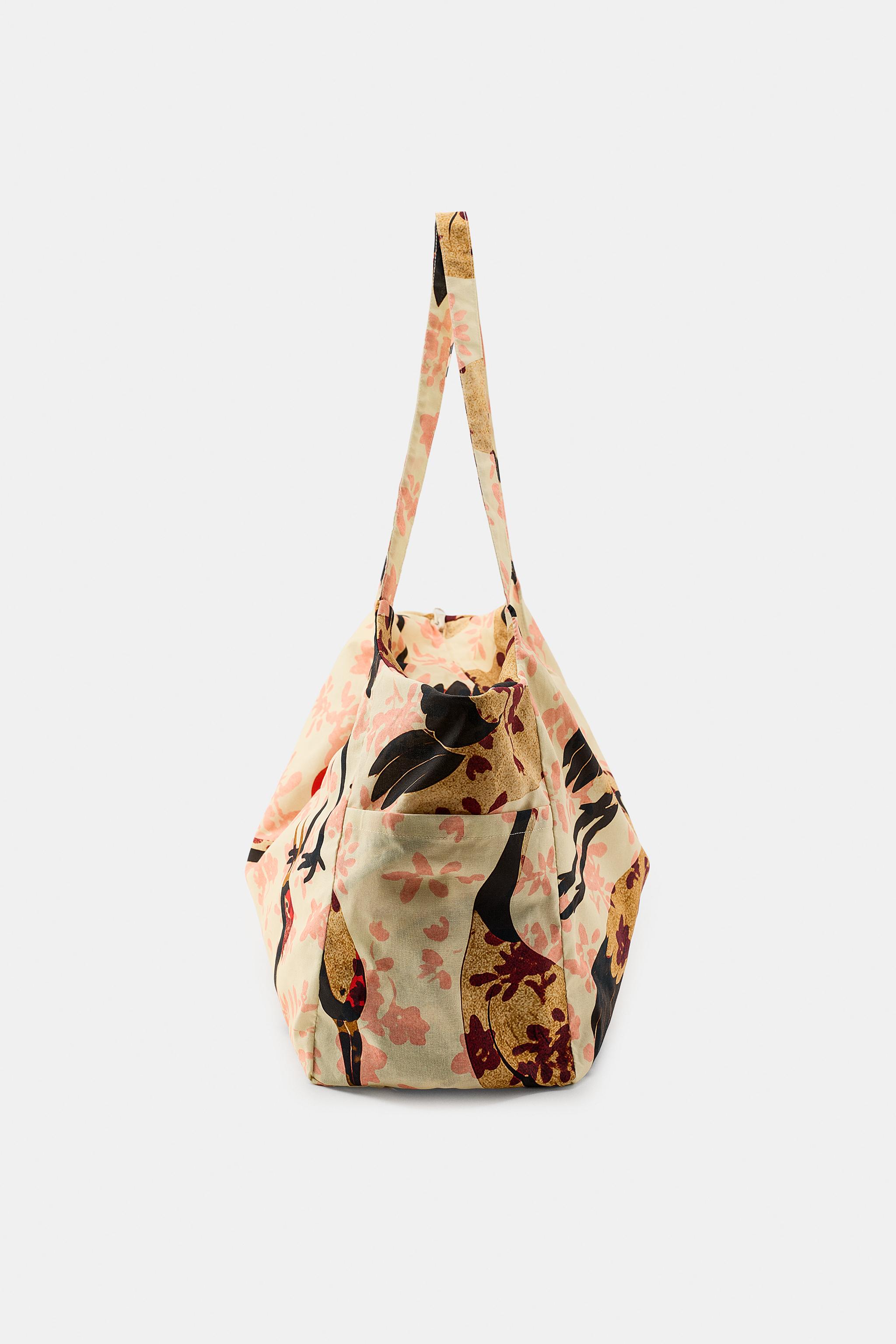 PRINTED HERON MAXI BAG