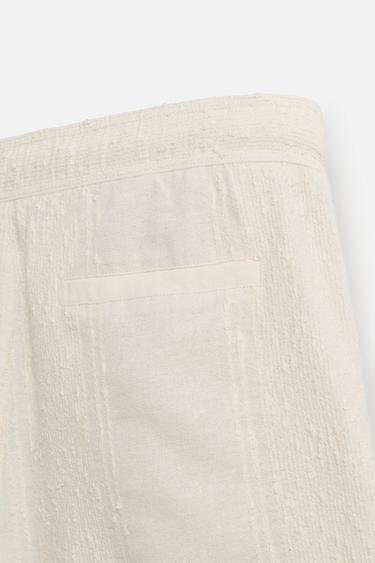 BERMUDA STRUCTURE JACQUARD - Blanc cassé de Zara - Image 9