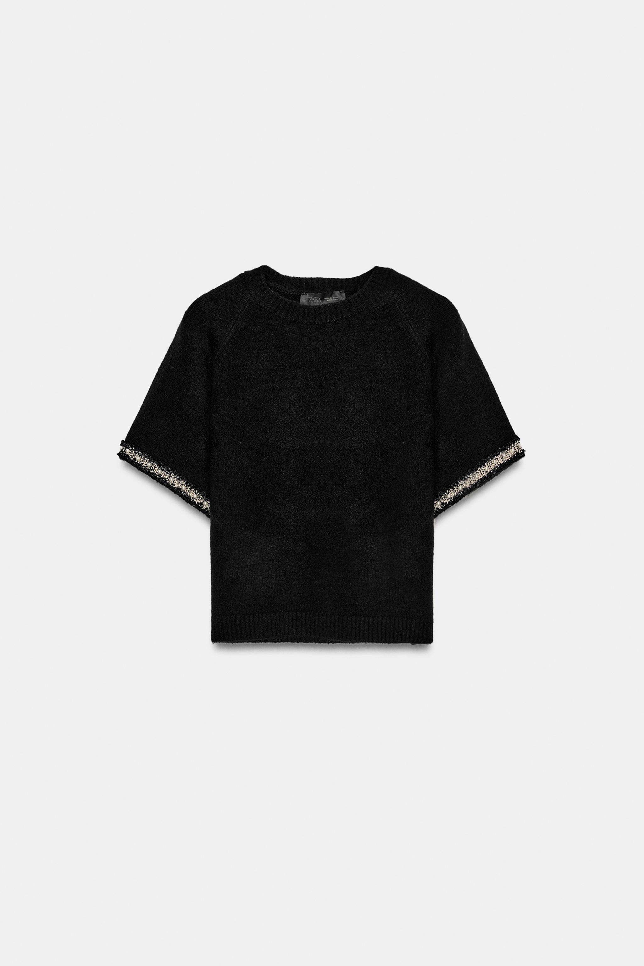 PULL EN MAILLE AVEC PERLES