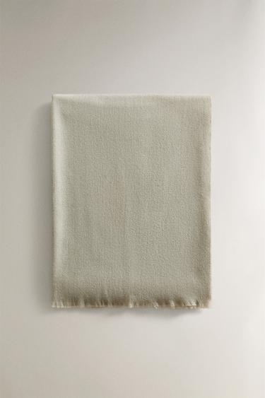 FRINGED BLANKET - Light blue by Zara - Image 4