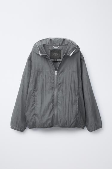 LIGHTWEIGHT PACKAWAY WINDBREAKER - Grey by Zara
