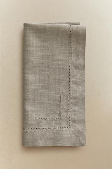 PACK SERVILLETAS ALGODÓN VAINICA (PACK DE 2) - Gris de Zara