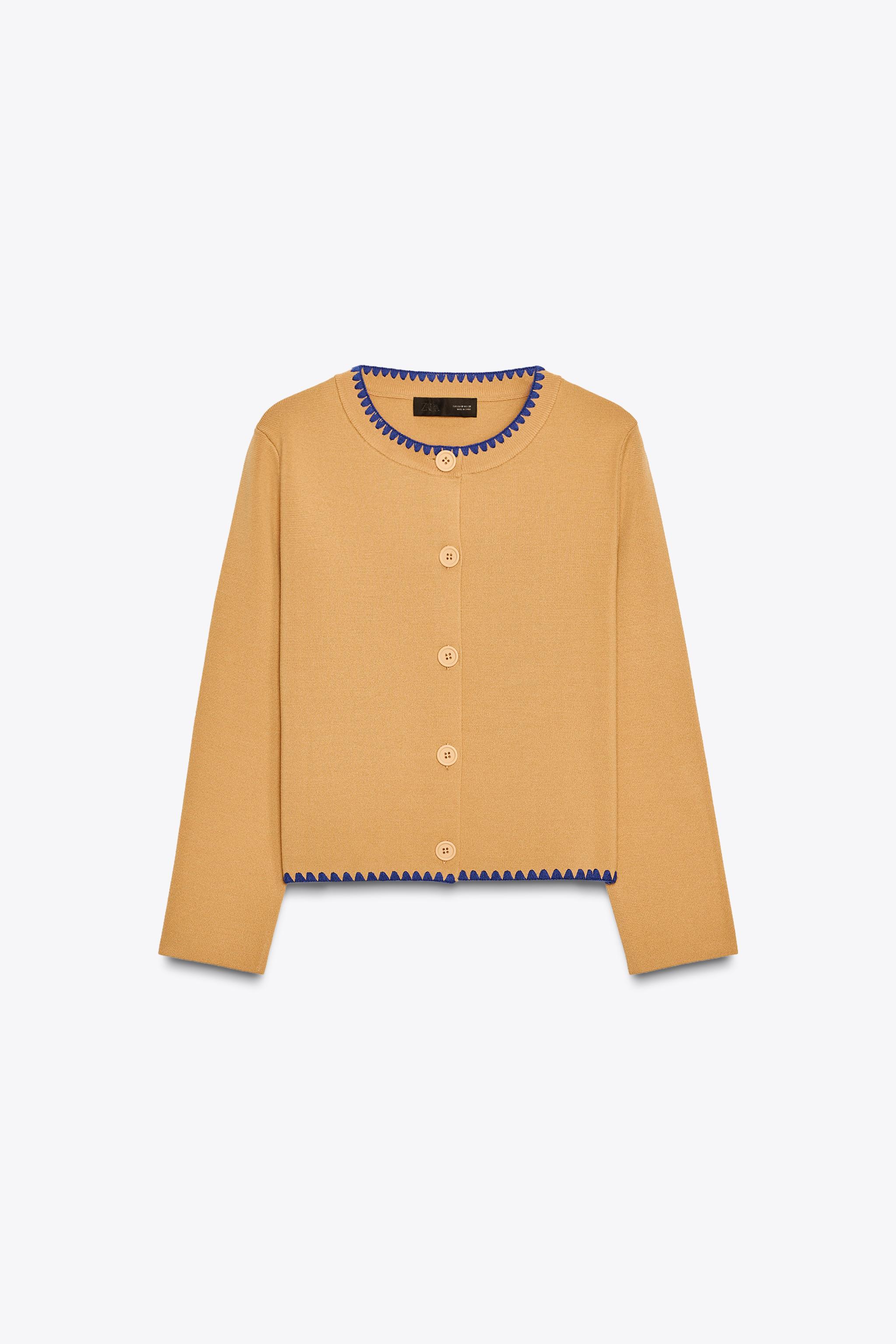 【ぷっちょ】ZARA テクスチャーニットカーディガン　Mサイズ ZARA テクスチャーニットカーディガン - メルカリ