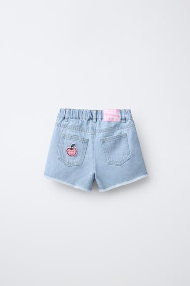FALDA BERMUDA DENIM HELLO KITTY © SANRIO - Azul de Zara
