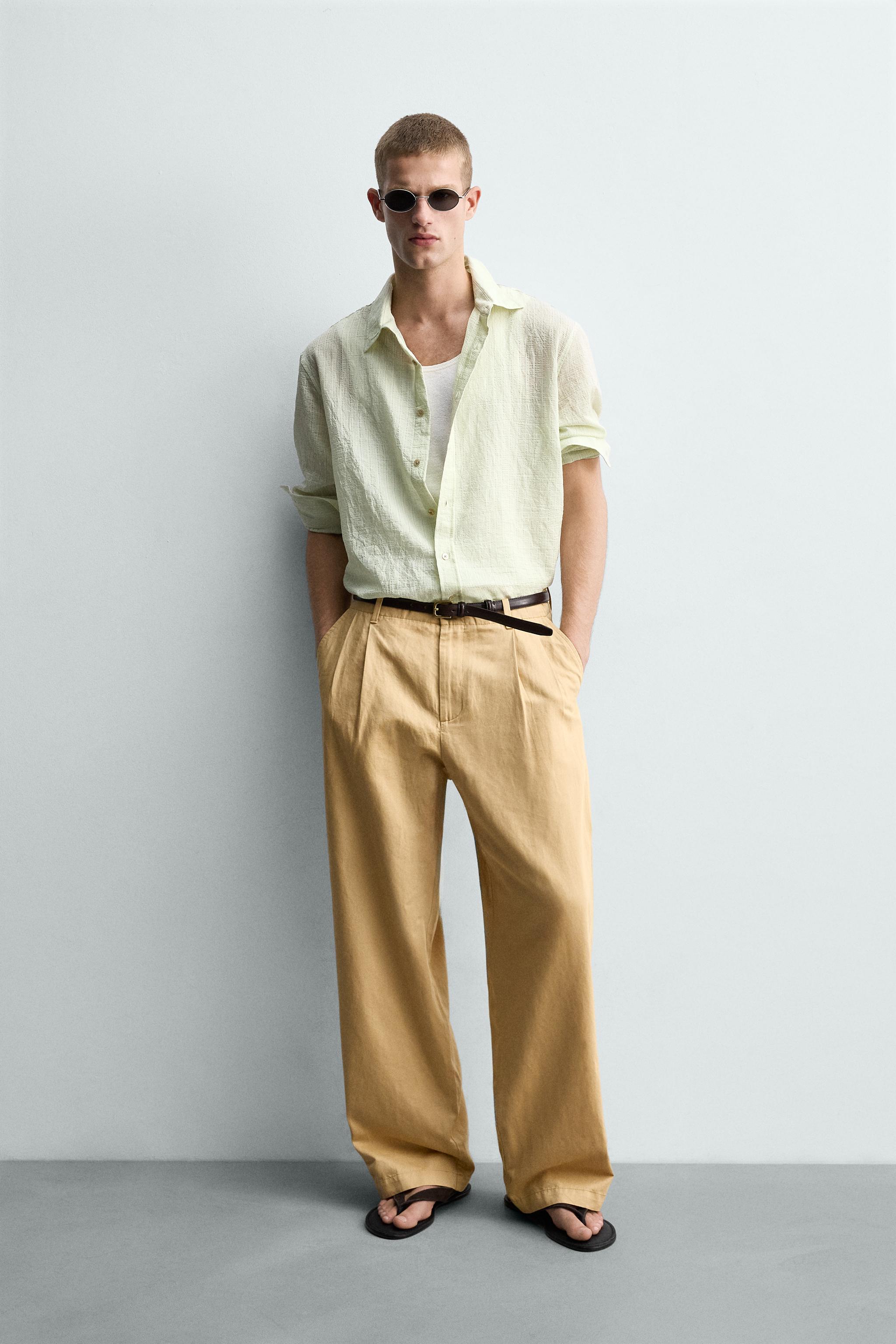RELAXED FIT STRUCTURED FLOWY SHIRT