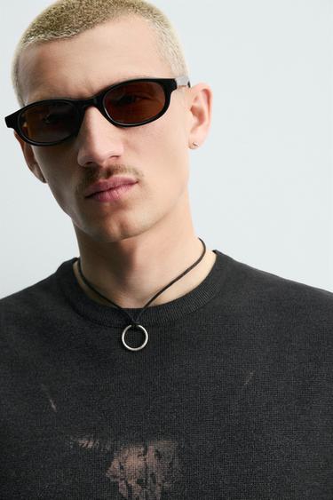 PRINTED KNIT TANK TOP - Black by Zara - Image 4