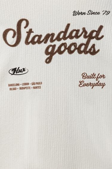 CHEMISE TEXTURÉE À INSCRIPTION - Écru de Zara - Image 3