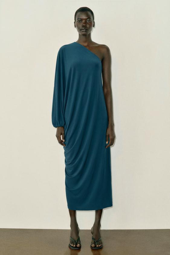 FLOWING ASYMMETRIC DRESS - Light blue de Zara - Imagen 0