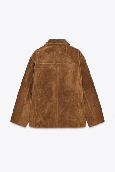 SUEDE LEATHER JACKET ZW COLLECTION LIMITED EDITION - Brown by Zara - Image 8