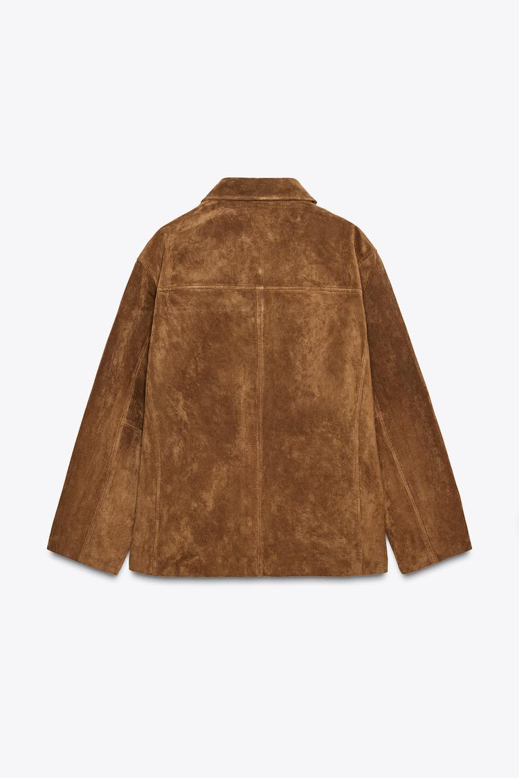 SUEDE LEATHER JACKET ZW COLLECTION LIMITED EDITION