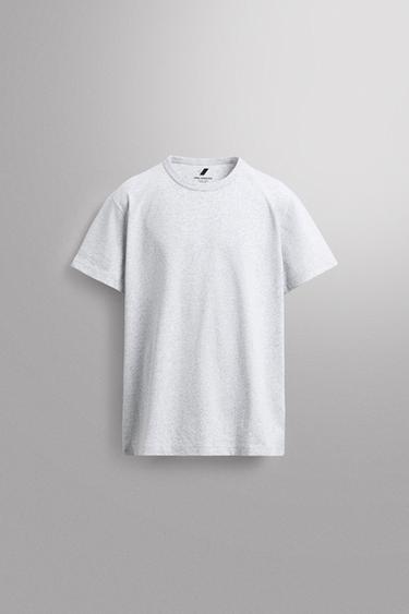 HEAVYWEIGHT RELAXED FIT T-SHIRT - Grey marl by Zara