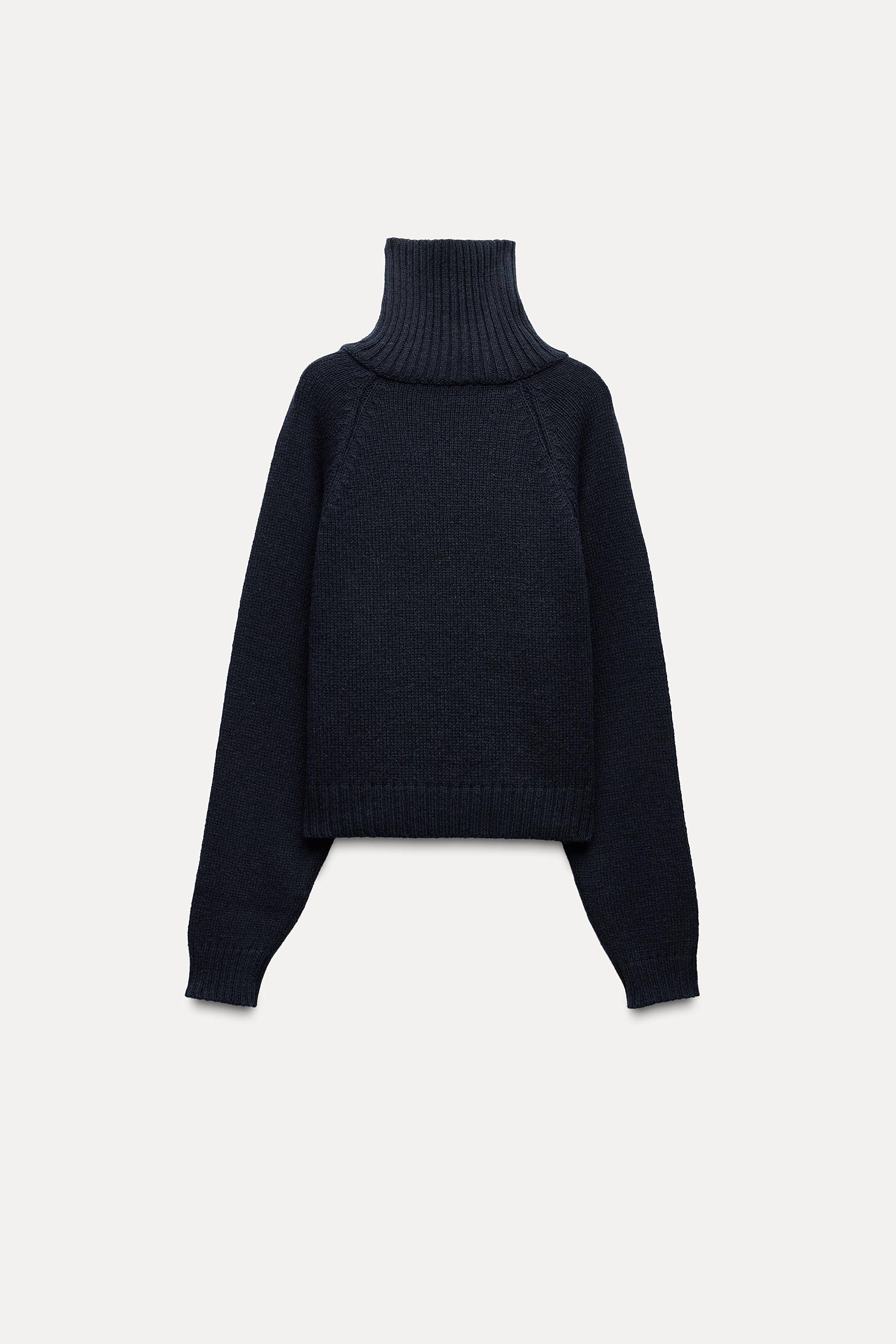 スカーフ ニット セーター - ネイビーブルー | ZARA Japan / 日本