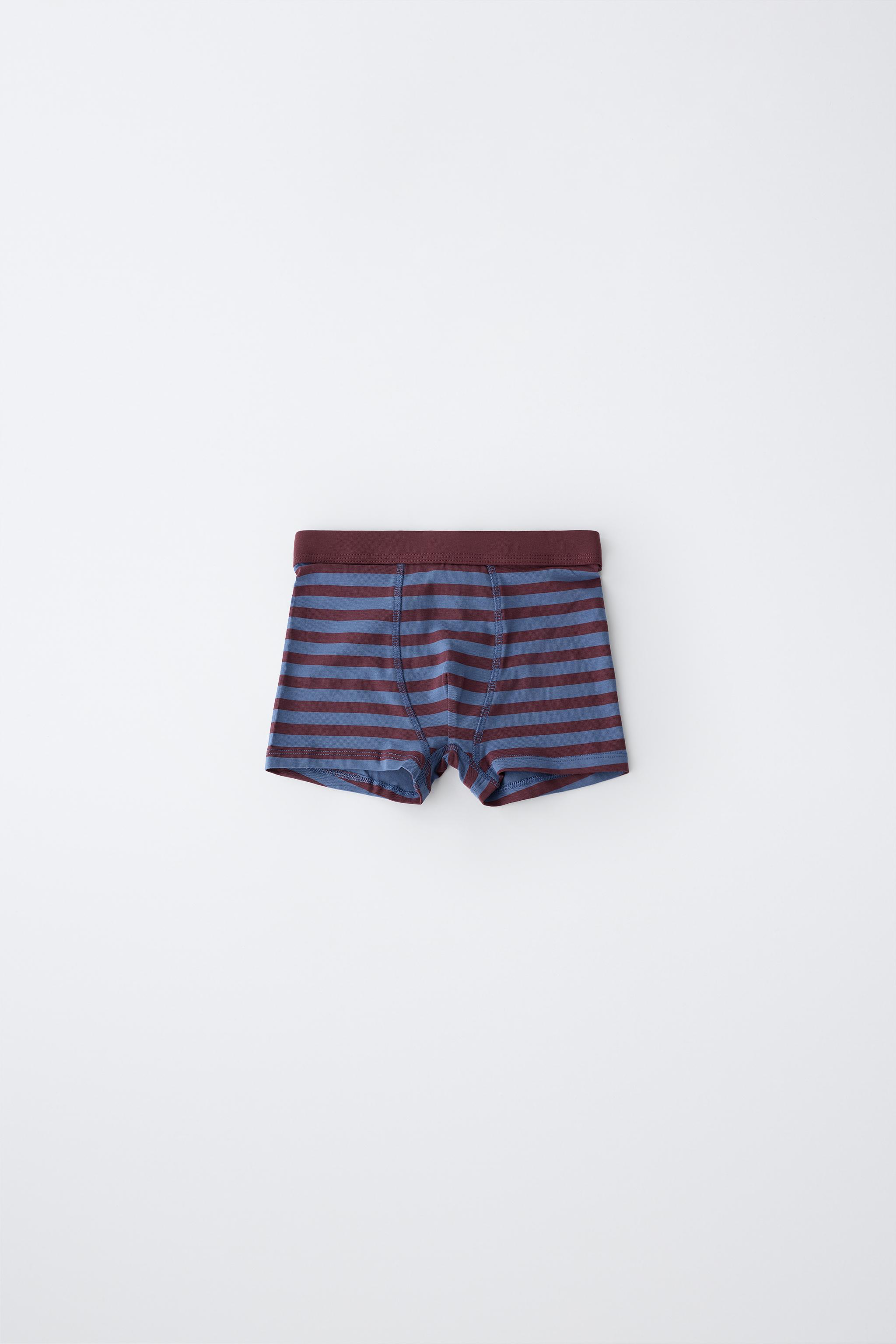 AGES 6-14 / 5-PACK PLAIN AND STRIPED BOXERS
