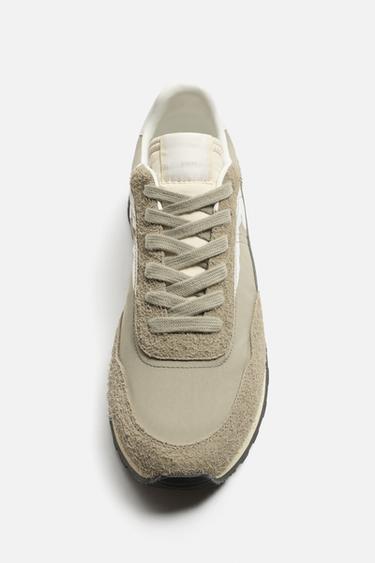 RETRO-STYLE SNEAKERS - Taupe Grey by Zara - Image 4