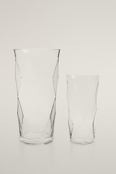 TALL DECORATIVE GLASS VASE — Transparent 1