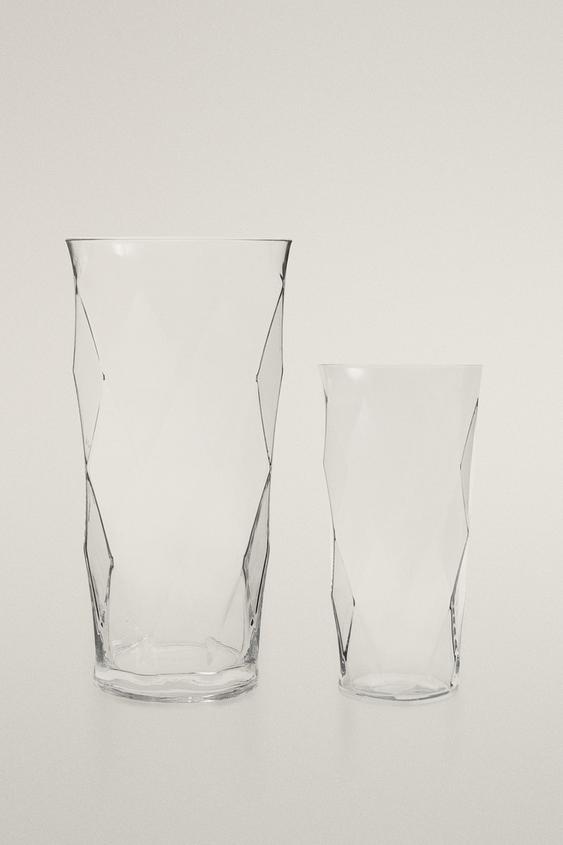 DECORATIVE TALL GLASS VASE - Transparent by Zara - Image 0