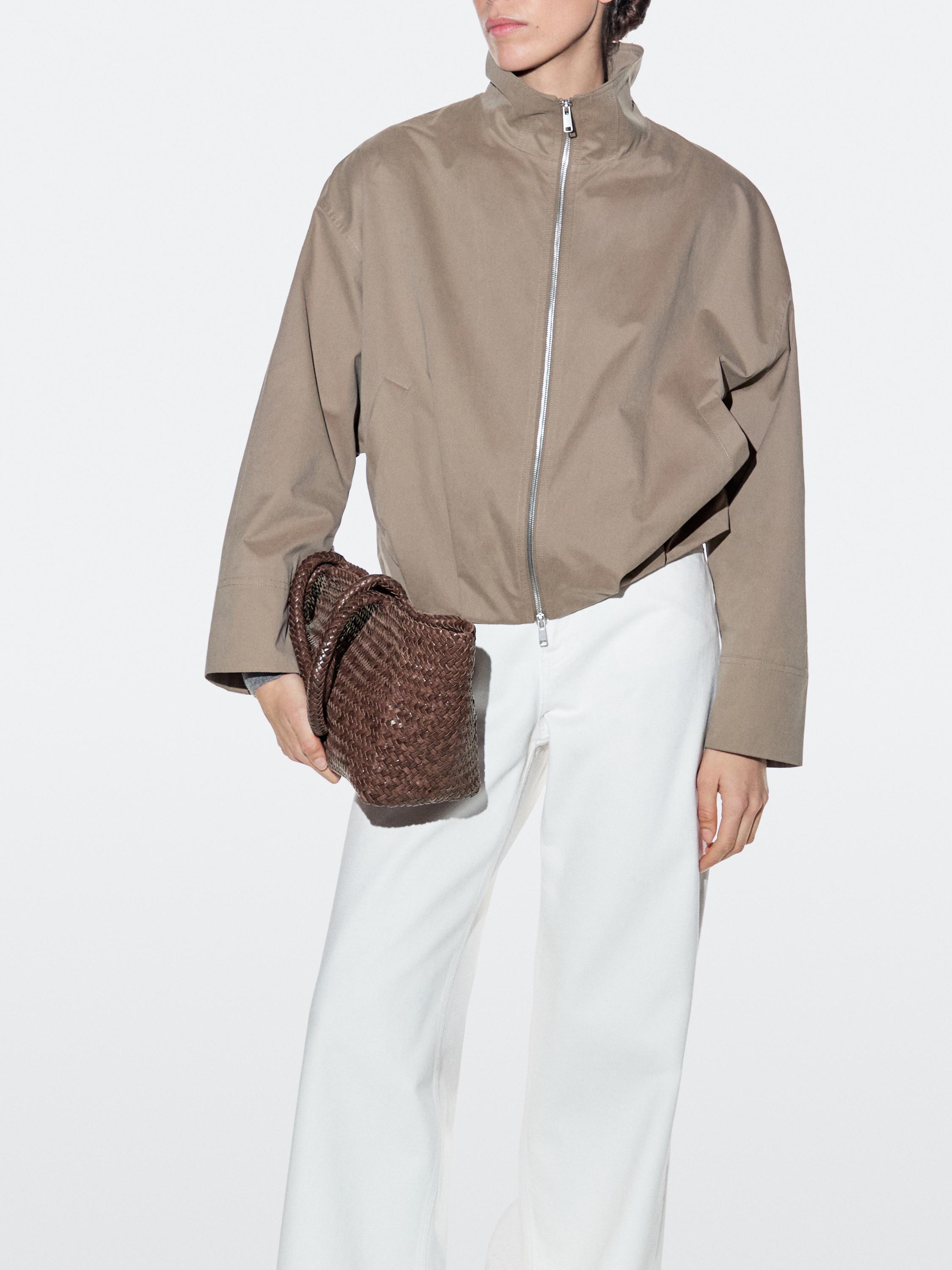 Tote bag tressé en cuir nappa