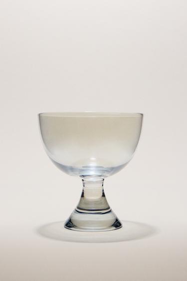 COLOURED GLASS DESSERT CUP - Blue by Zara