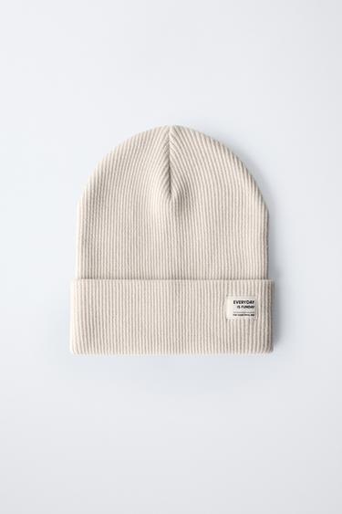 RIBBED COTTON BEANIE - Ice by Zara - Image 2