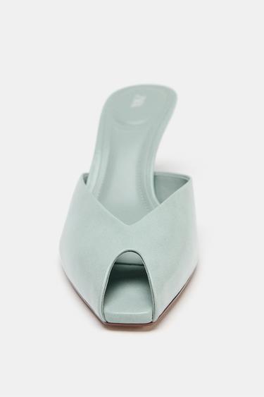 PATENT-EFFECT SANDALS - Blue by Zara - Image 4