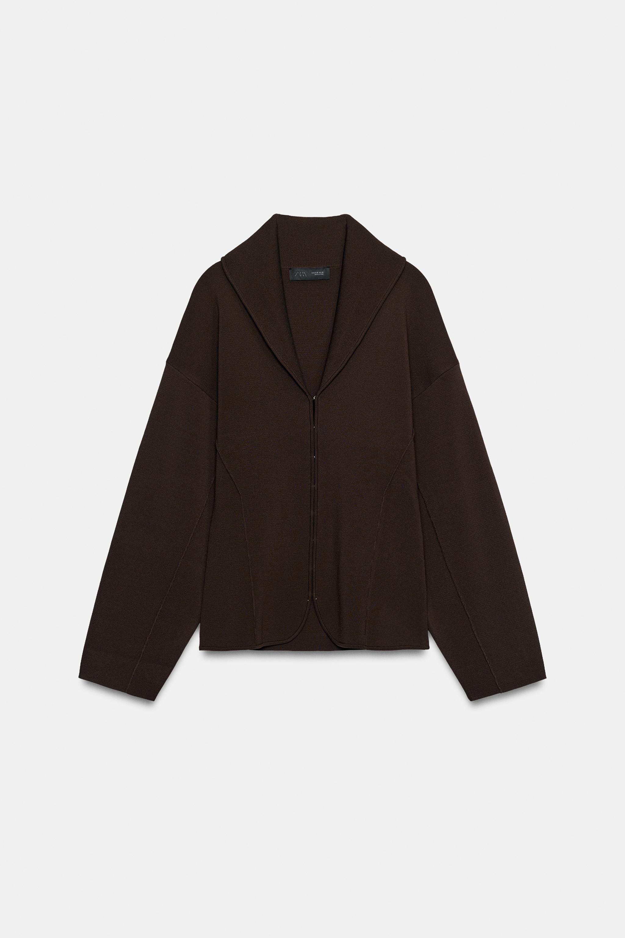 CARDIGAN WITH HOOK AND EYE FASTENING