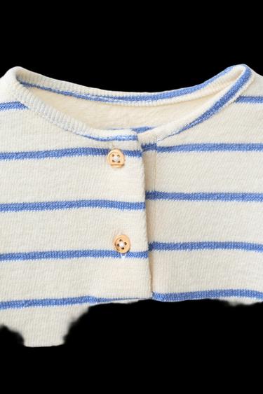 BODY RAYAS CUELLO PANADERO - Azul de Zara